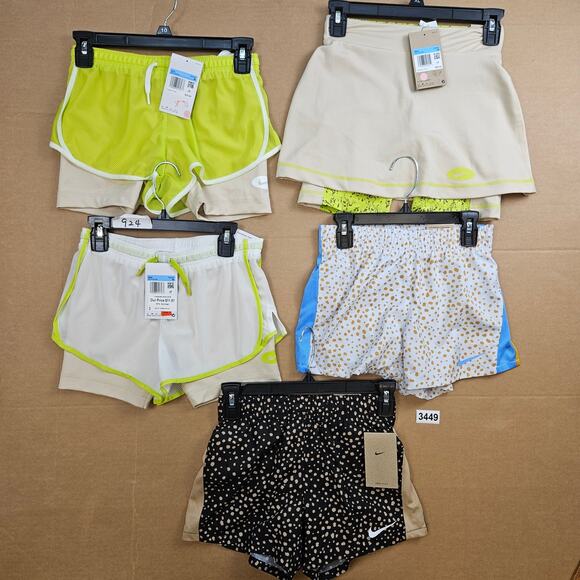 Nike Other - LOT OF 5 - NIKE GIRLS MEDIUM DRI-FIT ATHLETIC SHORTS SKORT NWT
